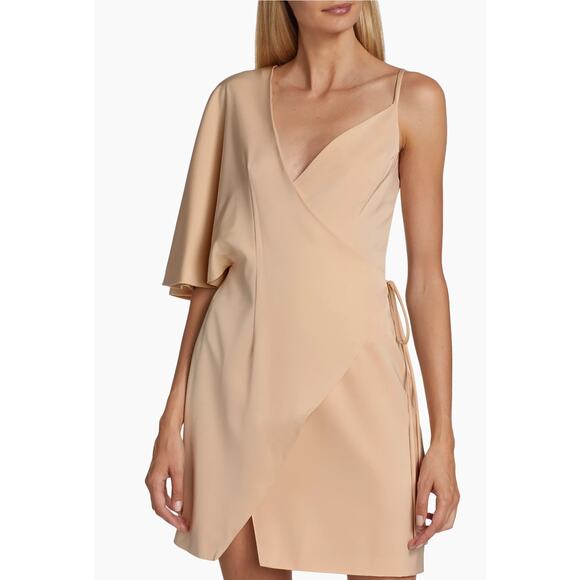 KIMBERLY GOLDSON NWT Laurel One-Shoulder Minidress in Bone. Size Small - Picture 1 of 7